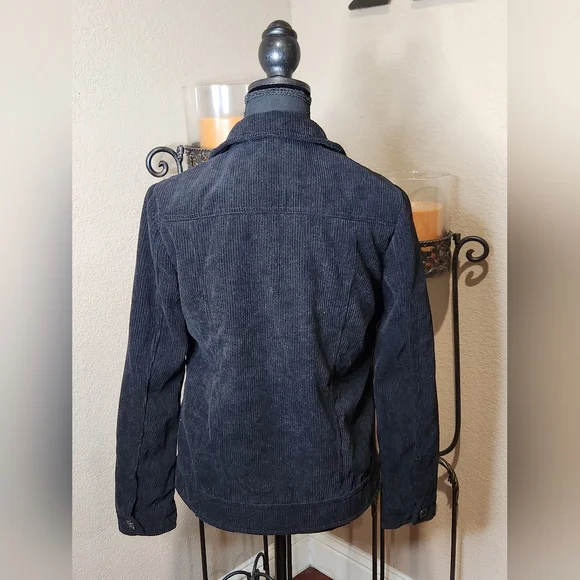 NWT Nasty Gal Women's Black Corduroy Lined Jacket - Picture 2 of 8